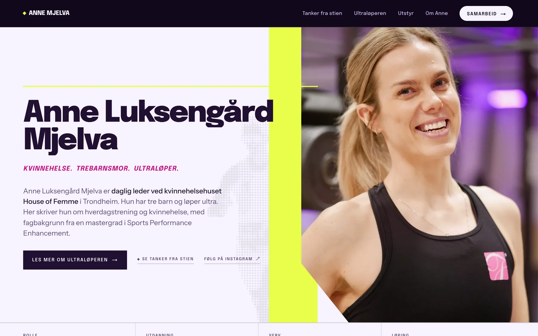 Skjermbilde av Annemjelva.no